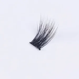 Lash segment with black DIY lash bond before application