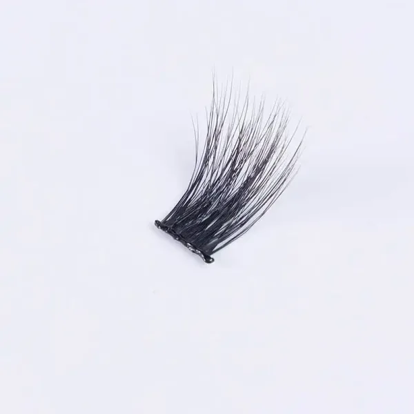 Lash segment with black DIY lash bond before application