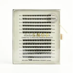 Beth L-Curl medium volume cluster lashes packaging by BE SNOB