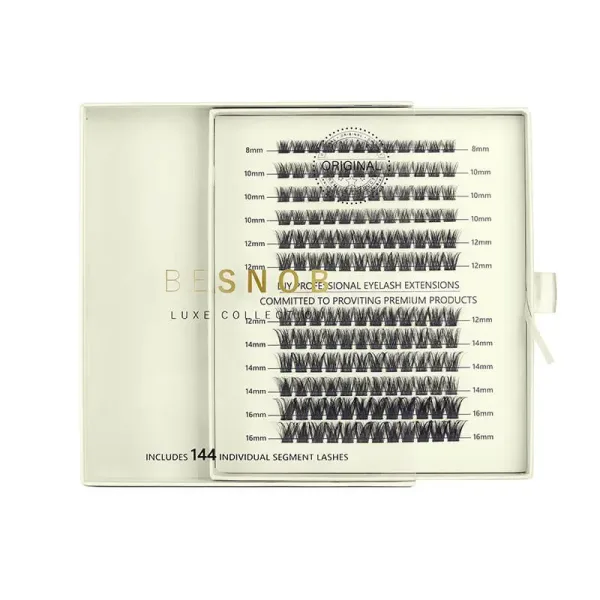Opened BE SNOB Diamante Cluster Lashes package with lash clusters