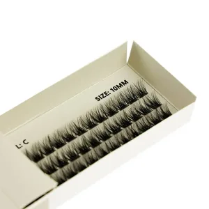 Diamante 10mm Individual Lash Segments close-up inside the tray