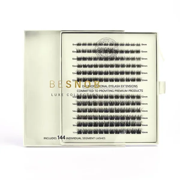 Opened BE SNOB Masha Lashes package with lash segments