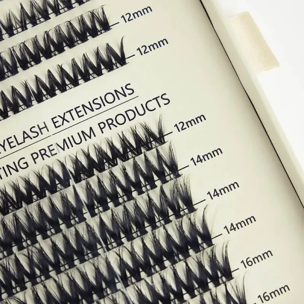 Close-up of BE SNOB Wet Cluster Lashes
