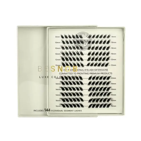 Open Evelyn lash kit showing DIY false lash segments